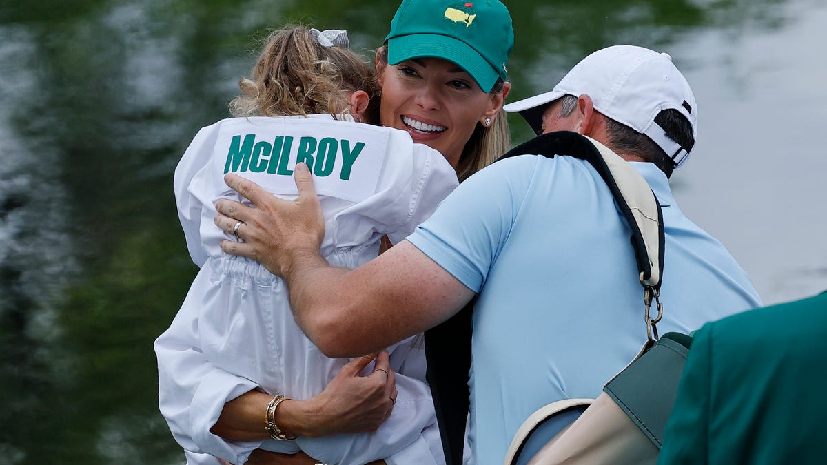 Rory McIlroy and wife Erica Stoll at 2026 Masters Tournament