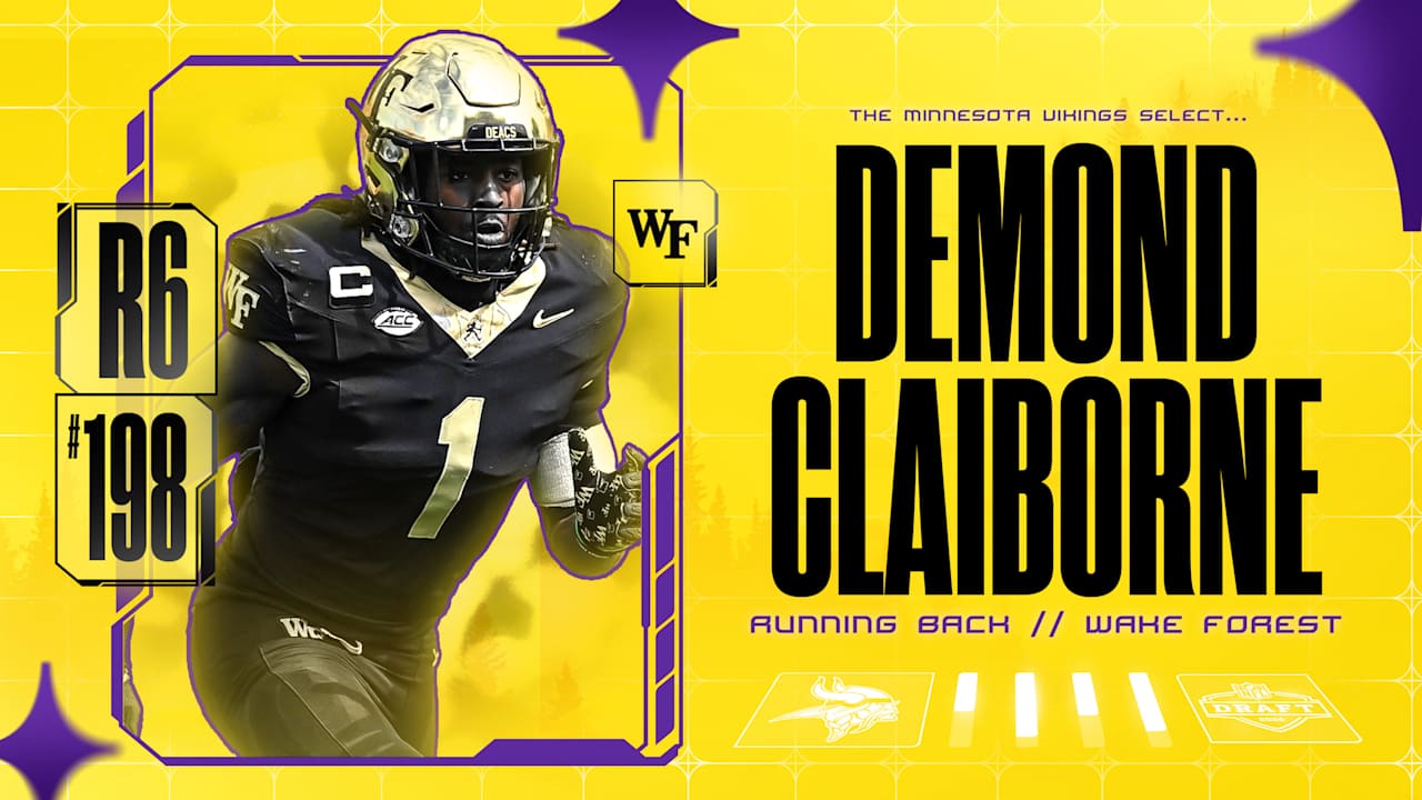Running Back Demond Claiborne, Wake Forest, Draft Pick 198