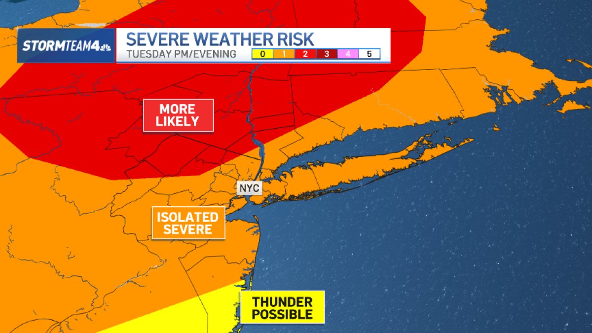 Severe thunderstorm watch issued for parts of NY as temperatures soar – NBC New York