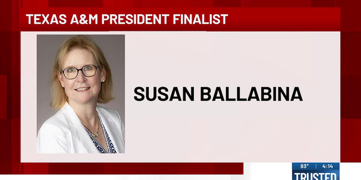 Susan Ballabina named sole finalist to lead Texas A&M University