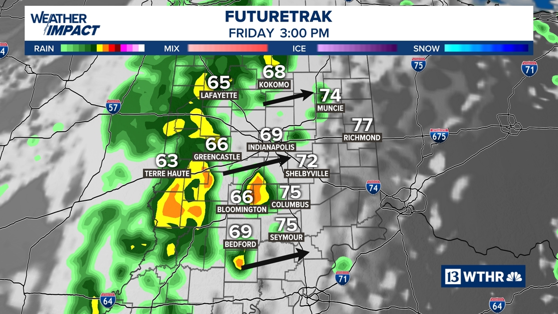 Timing rain and storms Friday across Indiana | 13Weather Blog