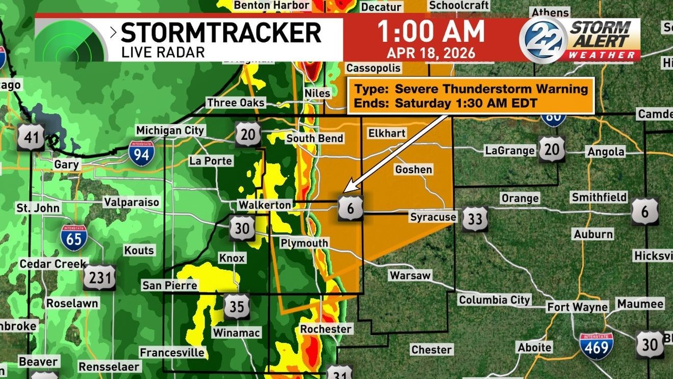 Tornado Warning, Severe Thunderstorm Warning issued for parts of our viewing area