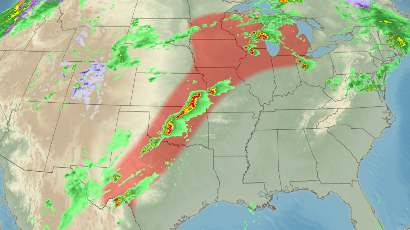 Tornadoes and giant hail kick off weeklong severe storm threat across Central US