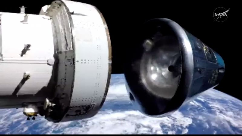 Watch the moment Orion spacecraft detaches from service module