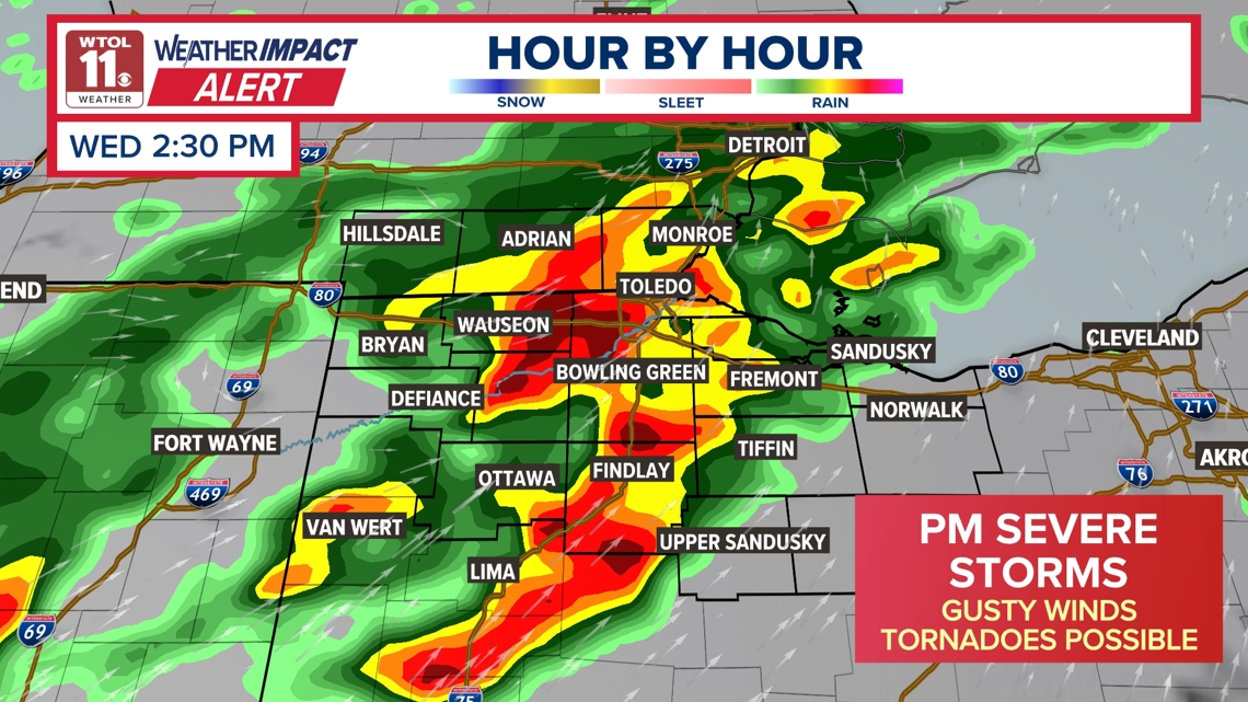 Weather Impact Alert Day: Strong storms, flooding rain, and more ahead for Wednesday
