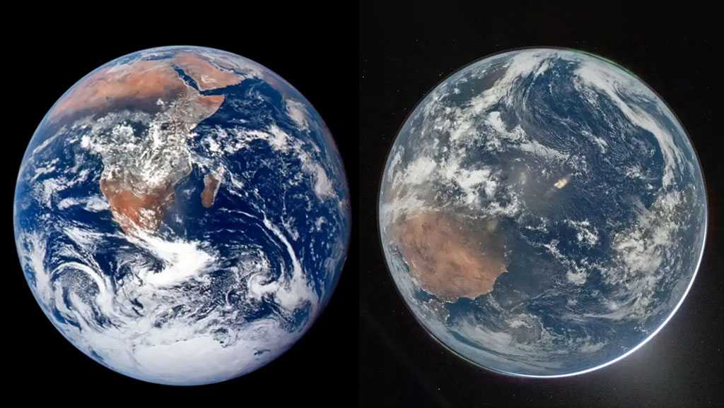 Why do Earth's colors appear muted in new photos from Artemis II?