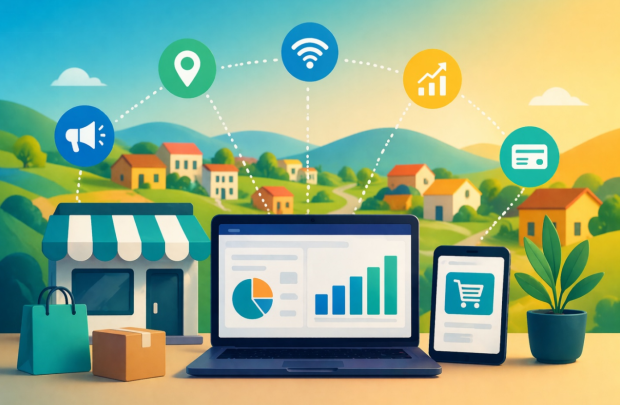 Como as Ferramentas Digitais Estão Ajudando Pequenos Negócios Locais a Crescer nas Cidades do Interior