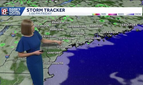 30s overnight, passing shower possible Friday