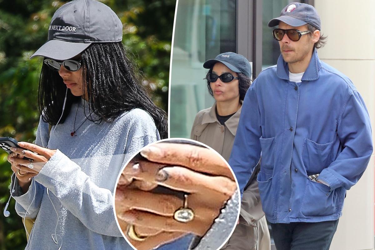 All the details on Zoë Kravitz’s engagement ring from Harry Styles