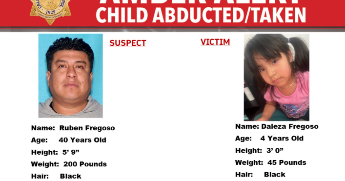 Amber Alert issued for 4-year-old child abducted from Los Angeles, police say
