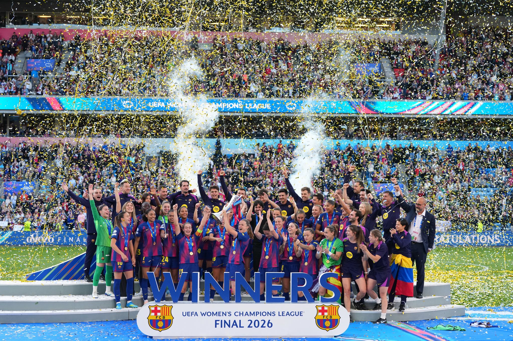 Barcelona golea al histórico rival OL Lyonnes en la final de la Liga de Campeones femenina