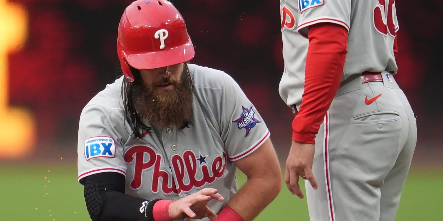 Brandon Marsh day to day after exiting game with finger injury
