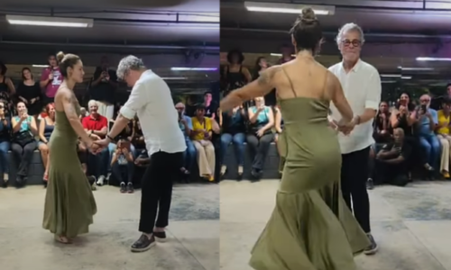 O dançarino e coreógrafo Carlinhos de Jesus volta a dançar durante o evento Cultura em Movimento, em Santos (SP) -  (crédito: Reprodução / Instagram)