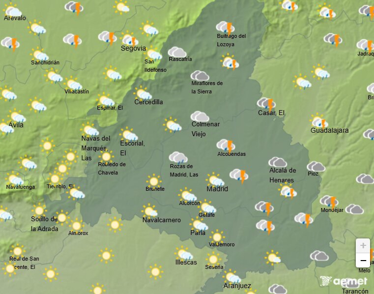 El tiempo hoy en Madrid: tormentas y nubes