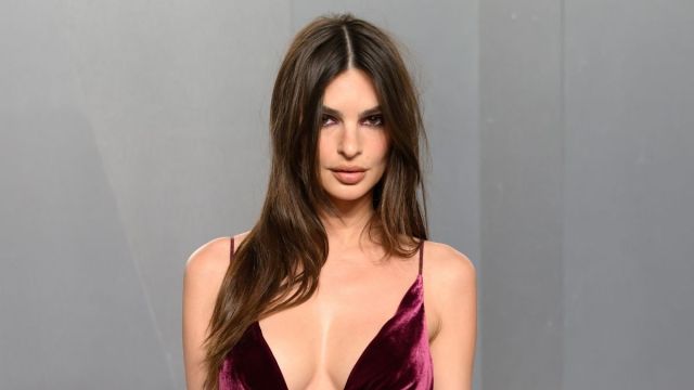 Emily Ratajkowski’s Plunging Gimaguas Micro Minidress Is Fully See-Through