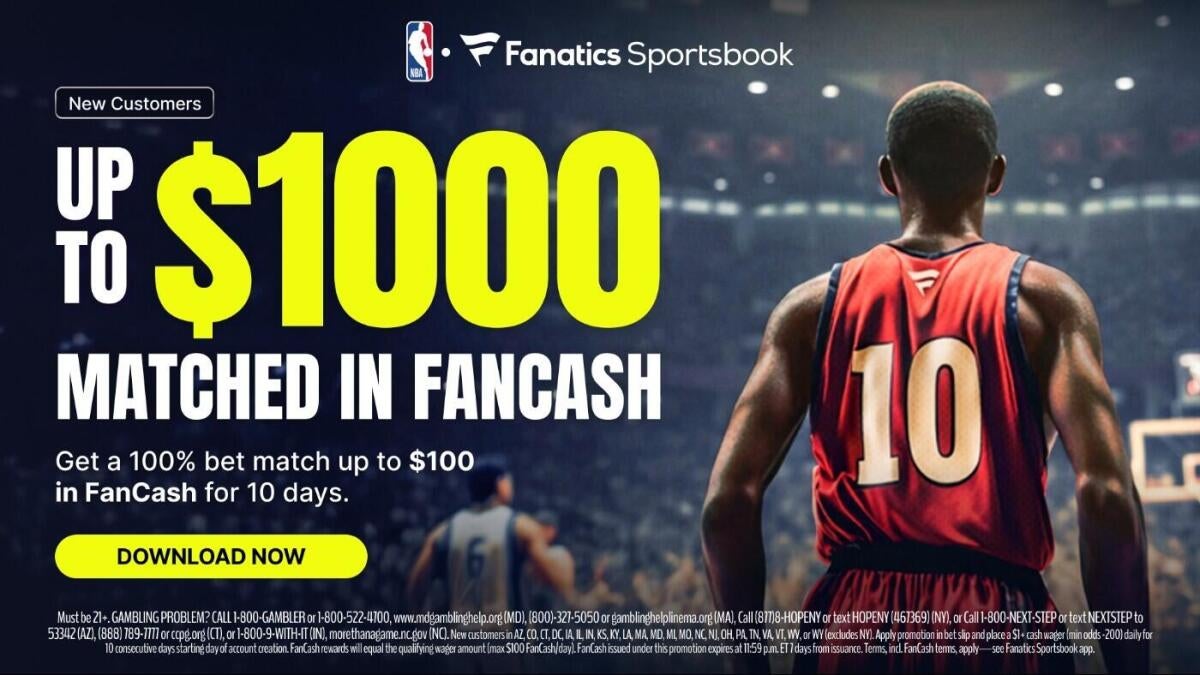 Fanatics Sportsbook promo code CBSFAN: Get up to $1,000 FanCash for Pistons-Cavaliers, Lakers-Thunder Thursday