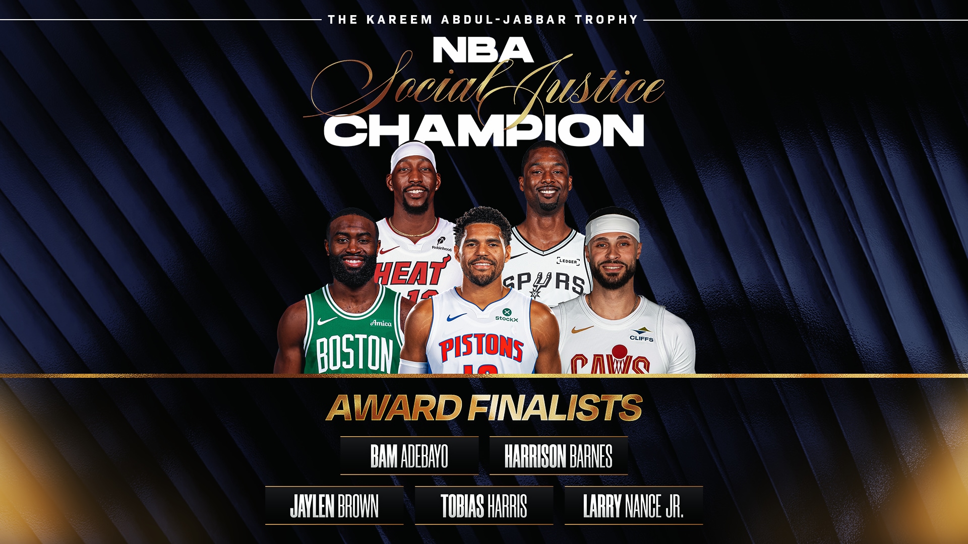 Finalists announced for 2025-26 NBA Social Justice Champion award