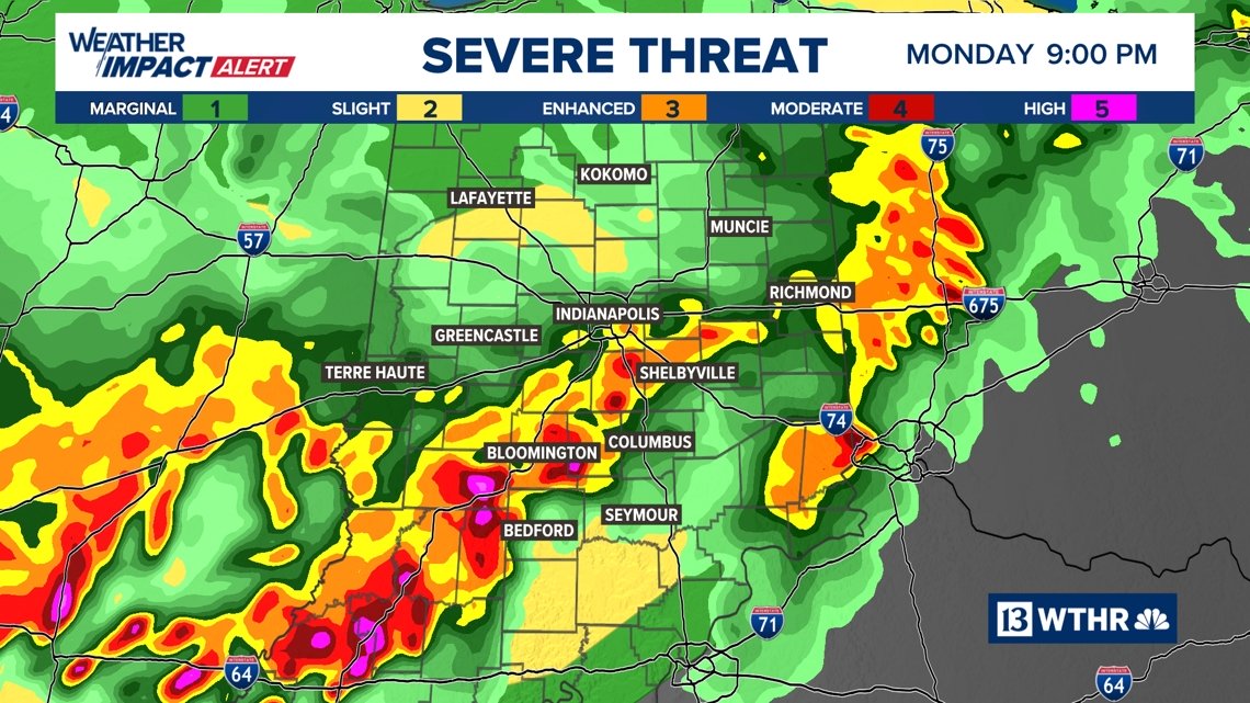 Flooding rain threat continues this evening