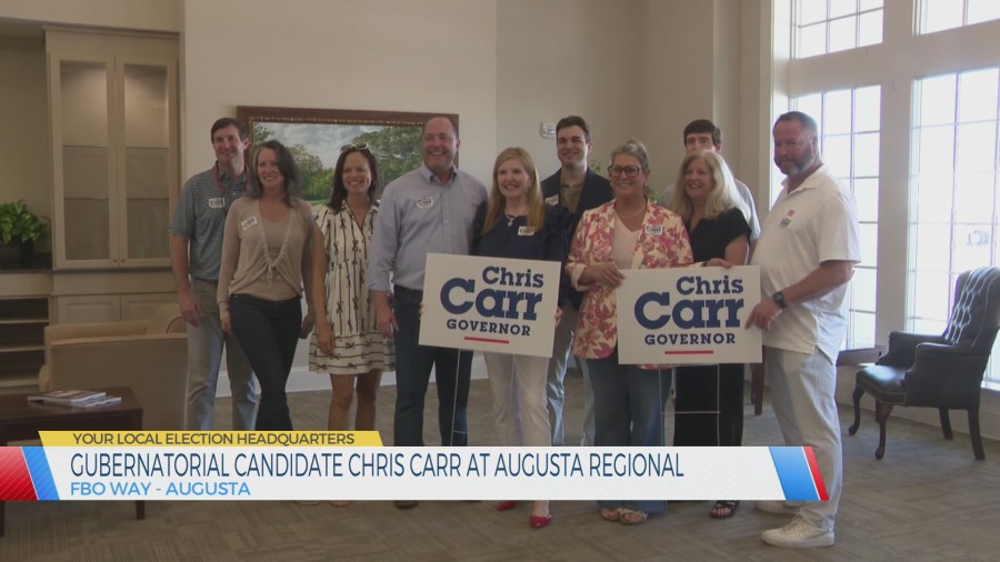 Georgia AG Chris Carr campaigns in Augusta on his run for governor
