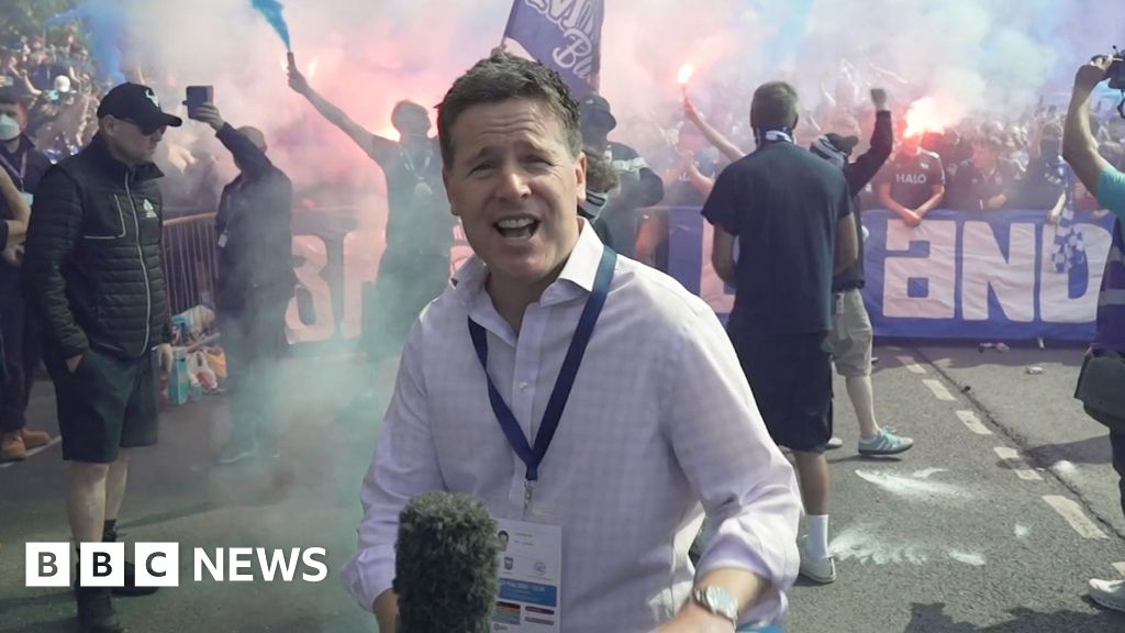 Ipswich Town players arrive for promotion game v QPR