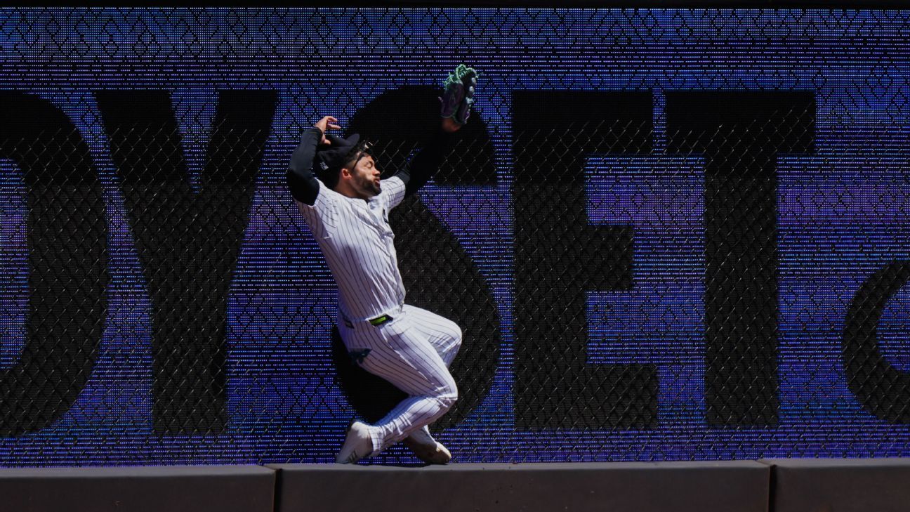 Jasson Domínguez to injured list after crashing into wall