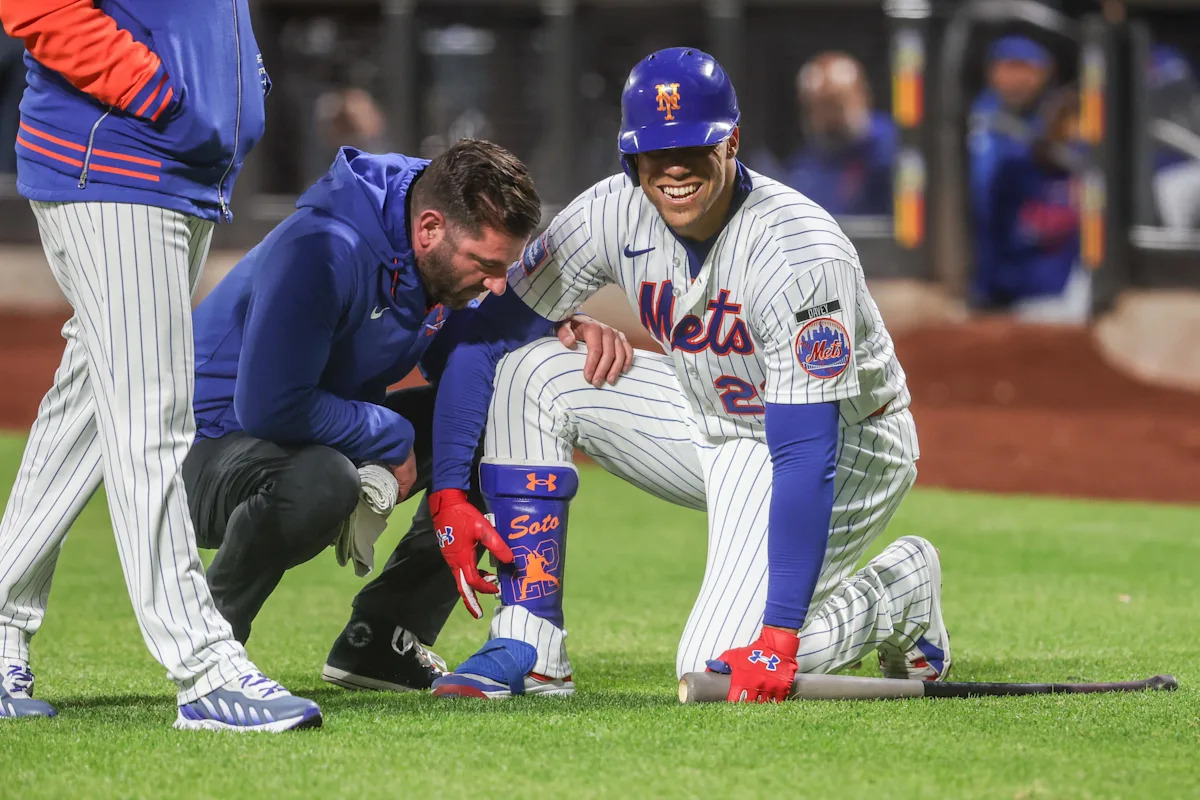 Juan Soto leaves Mets’ game early after fouling ball off lower leg