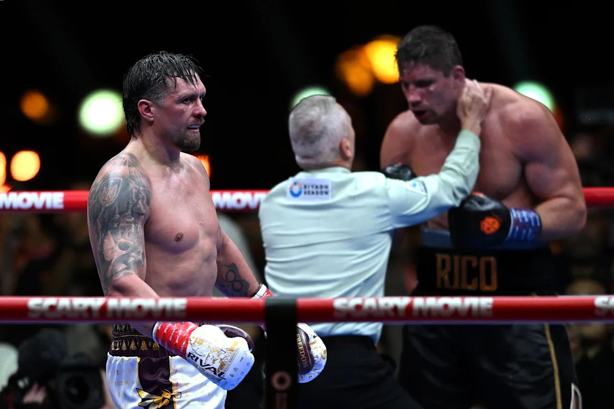 ‘Legitimately disgraceful’: Oleksandr Usyk vs. Rico Verhoeven controversy sparks mass outrage after chaotic Egypt title fight