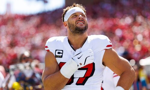 Nick Bosa’s model girlfriend starts summer in a pink bikini on a tennis court, crazy Mark Hamill & plandemic!