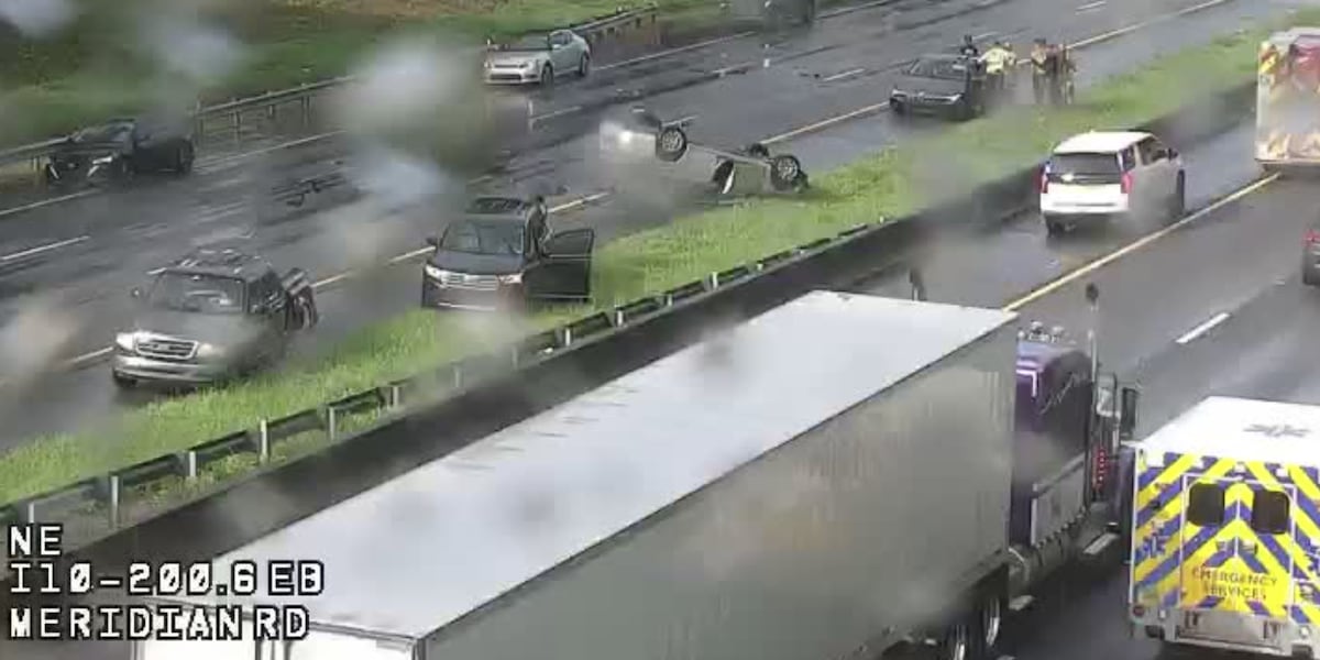 Numerous crashes along I-10 snarl traffic Wednesday evening in Tallahassee