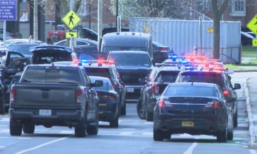 Police close several streets downtown in search of man who escaped police custody