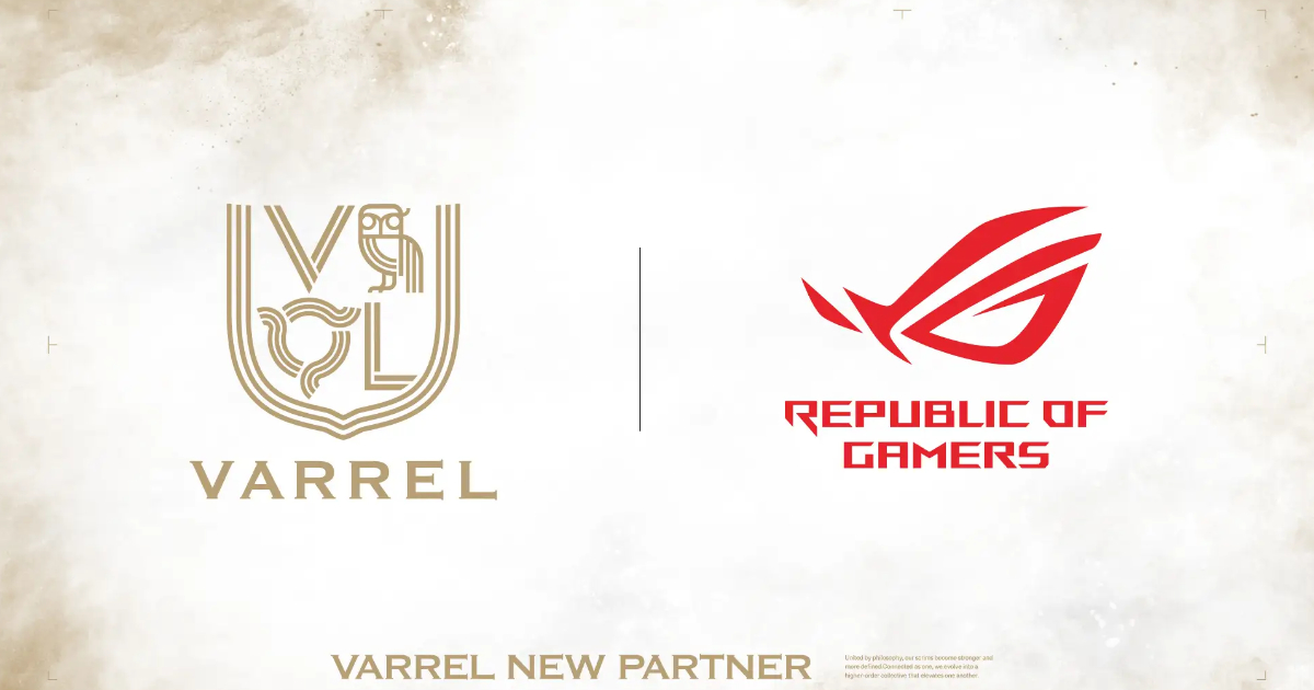 Professional e-sports team "VARREL" signs sponsorship agreement with electronics manufacturer ASUS! New logo and uniforms under the new structure.