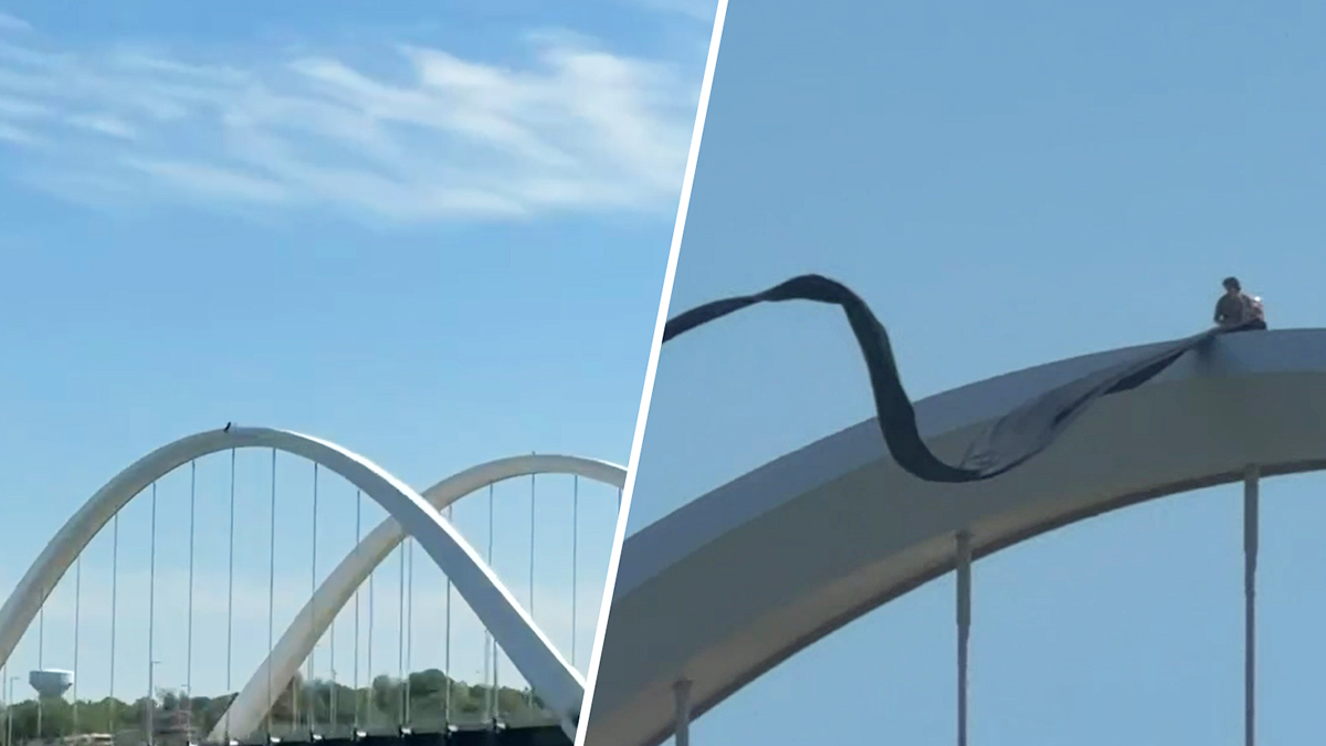 Protester scales Frederick Douglass Bridge, sparking shutdown – NBC4 Washington