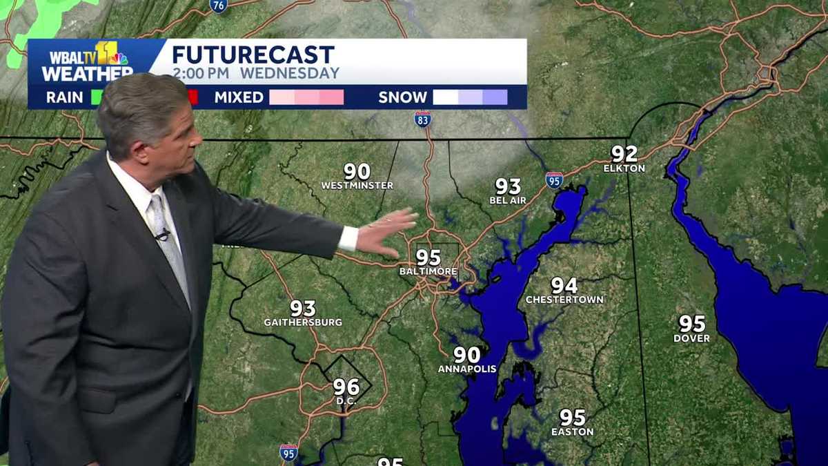 Scattered storms Wednesday into Thursday