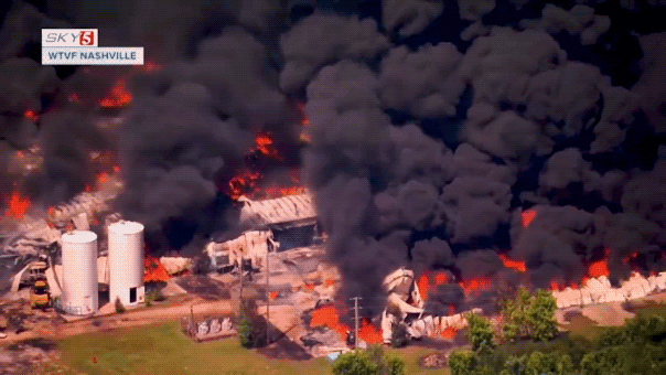 Sigma Renew 360 fire sends black smoke over Henry County, Tennessee