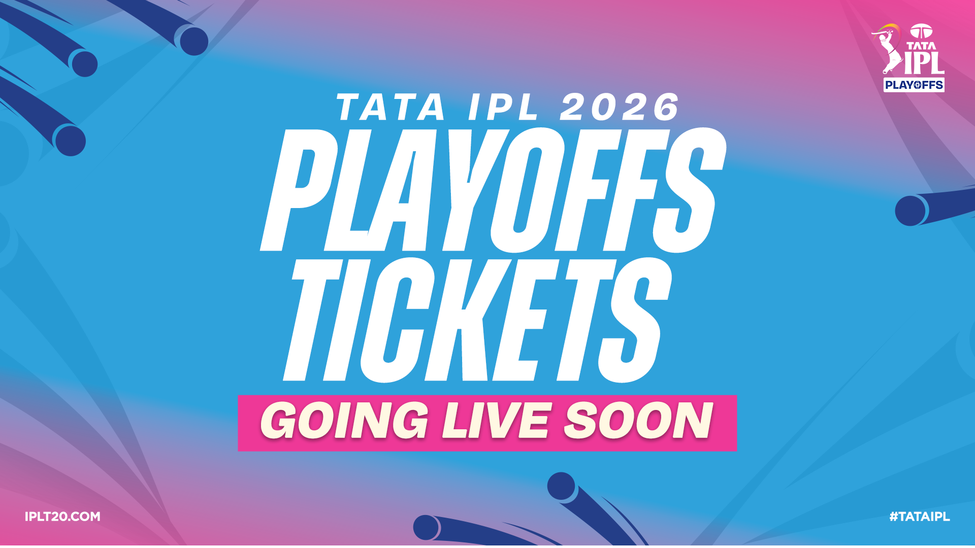 TATA IPL 2026 Playoffs tickets to go live from May 20