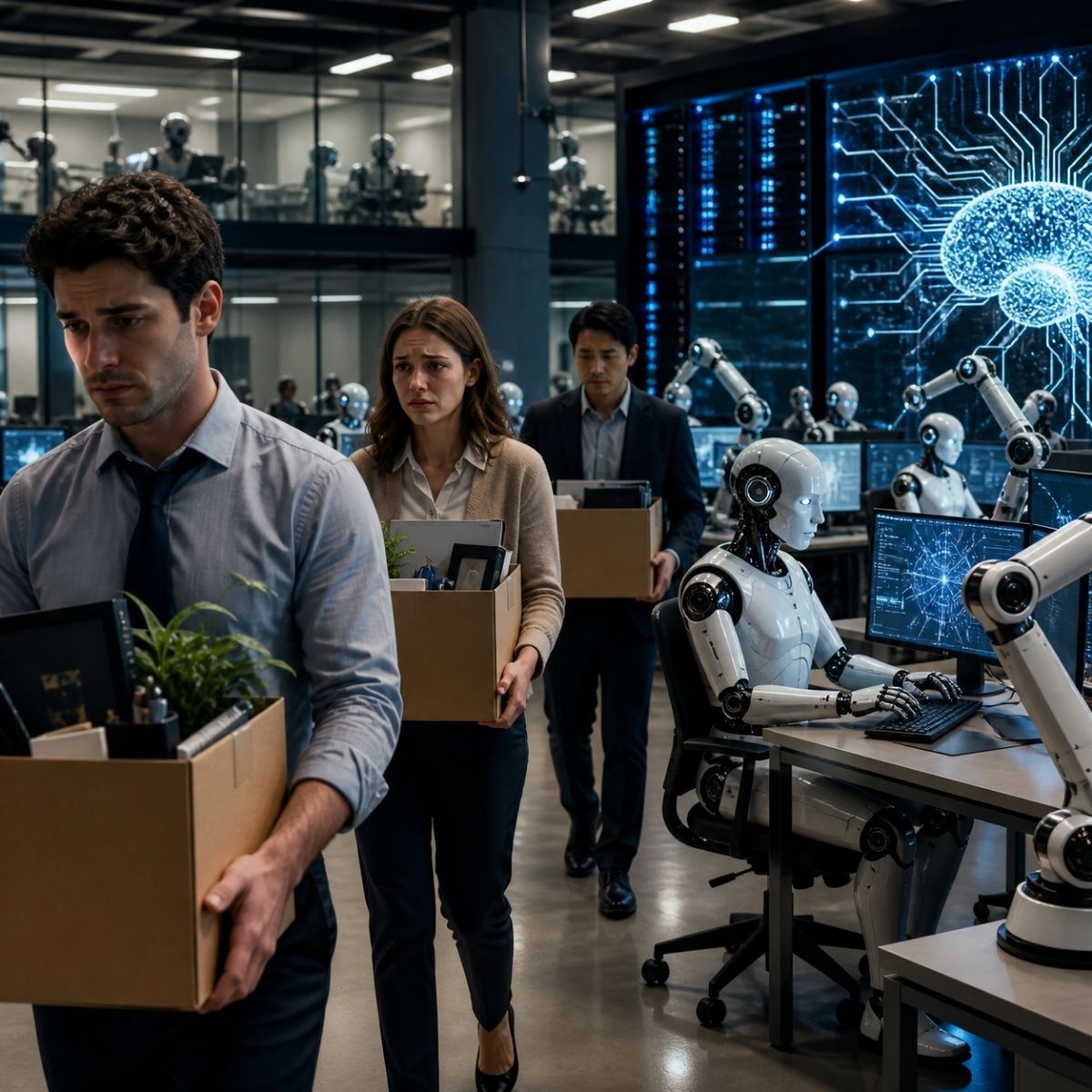 Tech giants laid off 92,000 people in four months to invest in artificial intelligence, and now robots do the work that humans took years to learn.