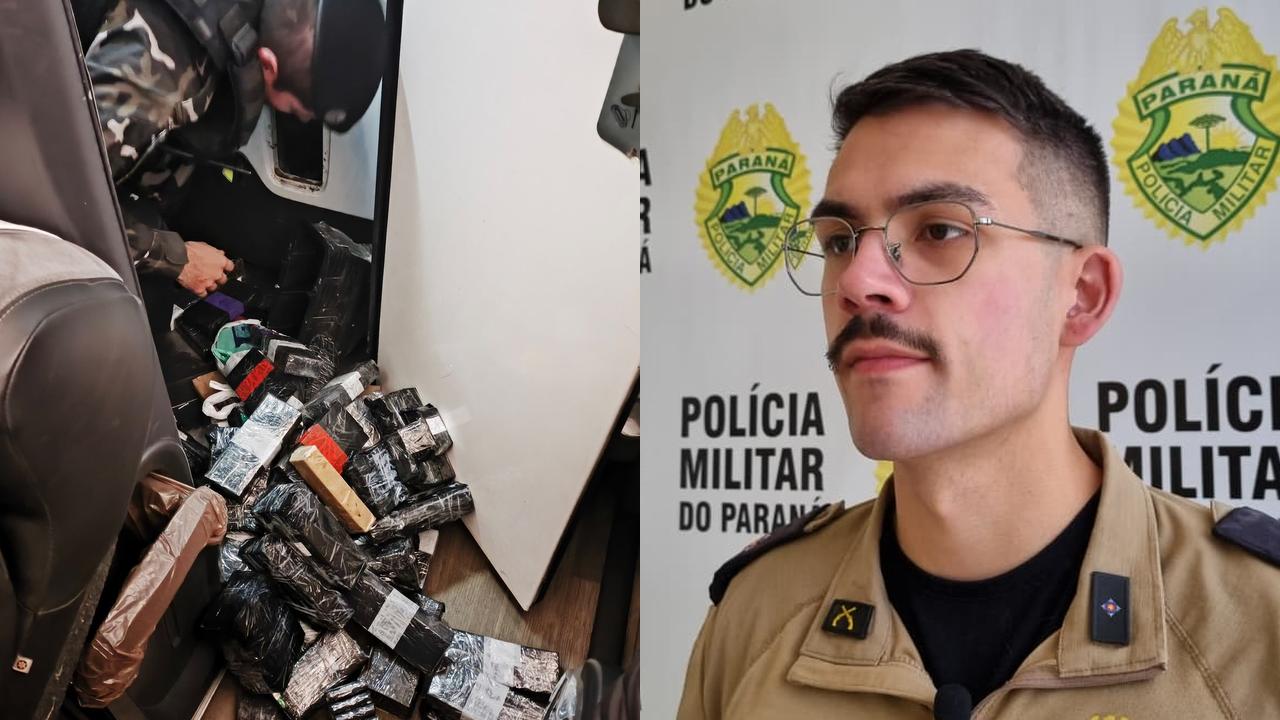 Tenente da PM detalha apreensão milionária em banheiro de ônibus em Cascavel