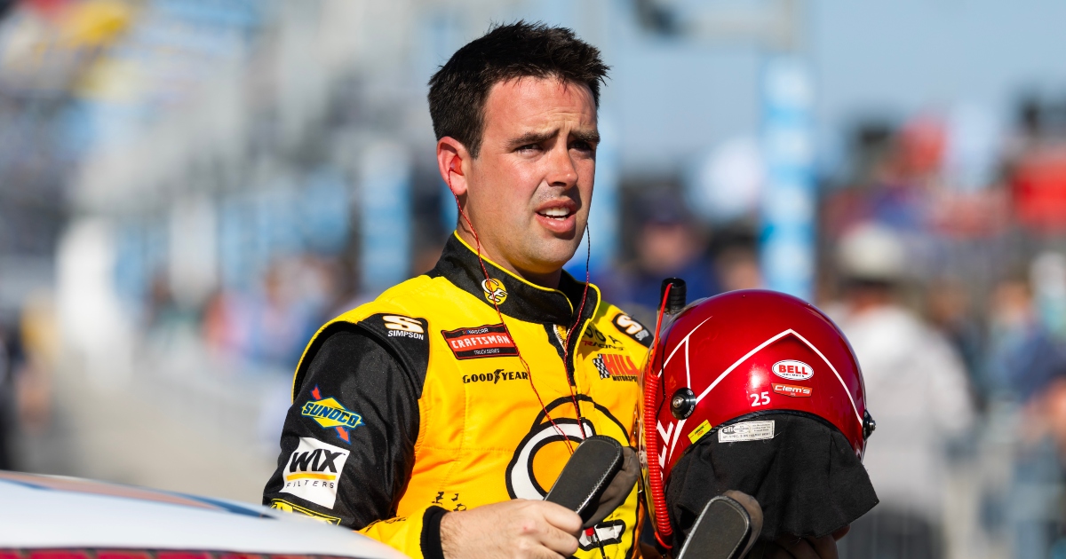 Timmy Hill’s No. 66 car catches fire during Coca-Cola 600