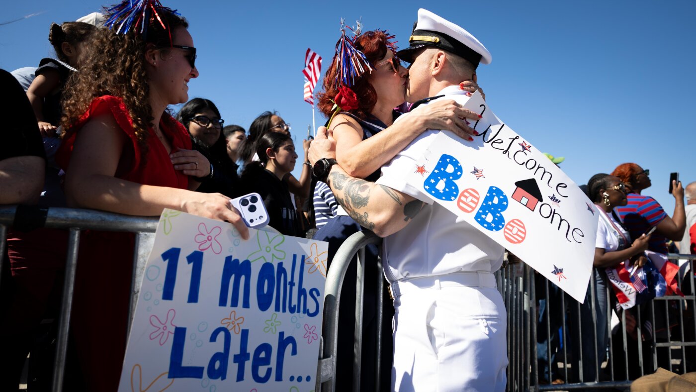 USS Ford finally comes home : NPR