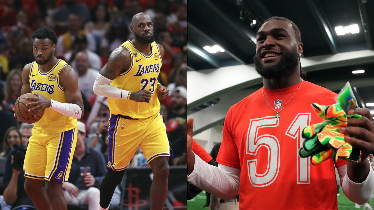 WATCH: Bronny James Lookalike Will Anderson Jr. Helps Up LeBron James Courtside After Lakers Star Hits The Floor