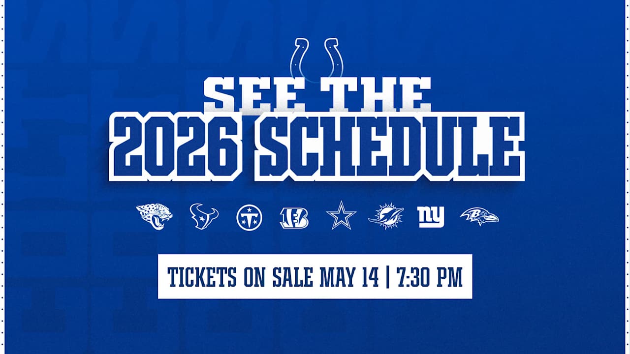 When do Colts tickets go on sale? In 2026 the Colts will host Baltimore, Cincinnati, Dallas, Miami, New York and AFC South opponents