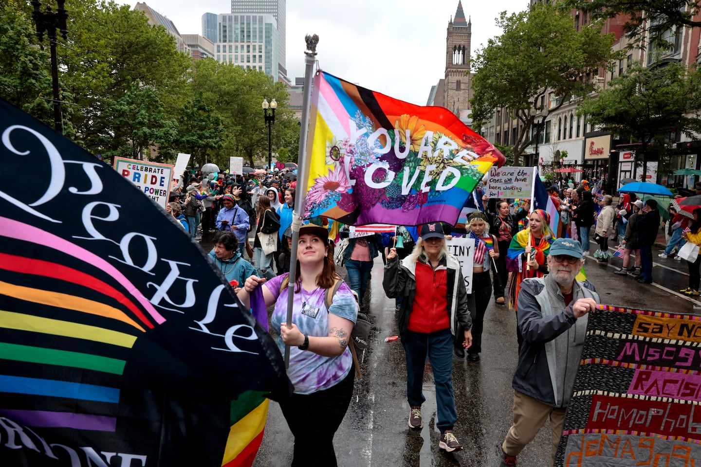 Marchers in the 2025 Pride Parade in Boston.