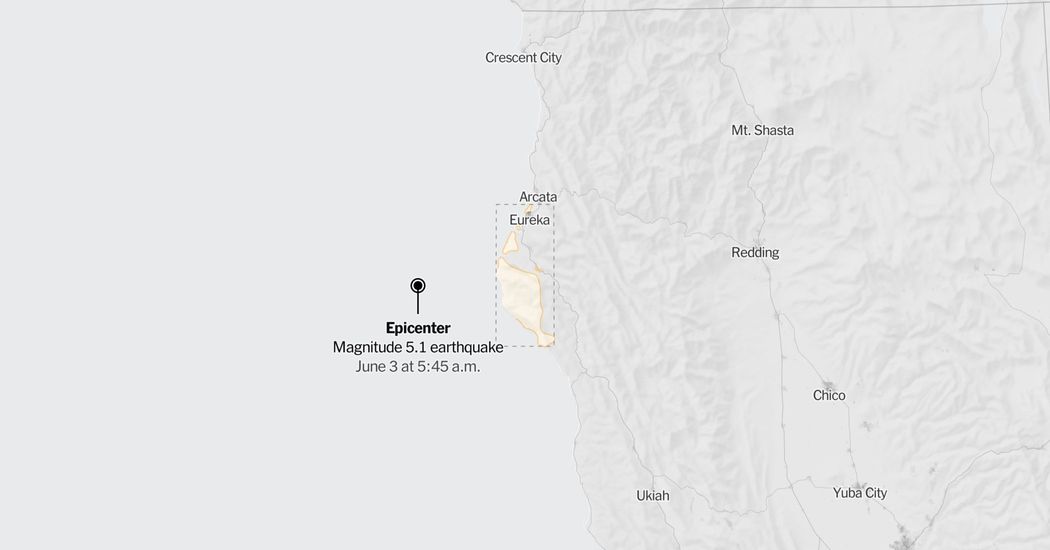 Map: 5.1-Magnitude Earthquake Strikes off the Coast of California